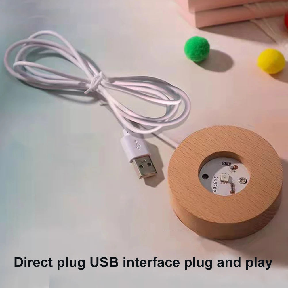 Lámpara de bola de cristal 3D única con proyecciones de la luna , luz nocturna USB para una atmósfera acogedora.