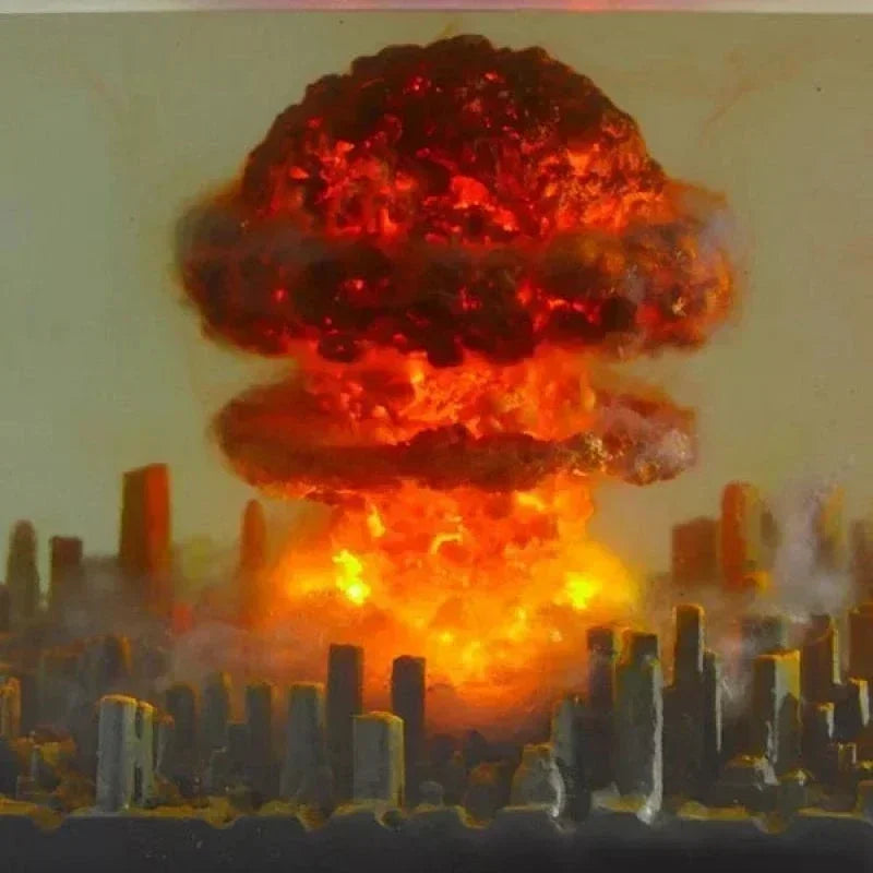 Lámpara de nube de hongo con bomba de explosión nuclear, sin llama, para decoración de patio y sala de estar, luz nocturna 3D, recargable, regalos