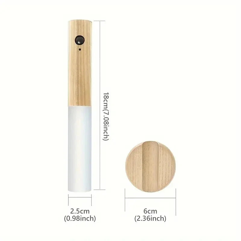 Luz nocturna inteligente con detección de movimiento, luz LED recargable para pared de armario de pasillo, luz de pared para inodoro doméstico.