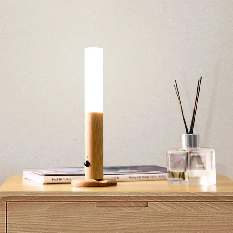 Luz nocturna inteligente con detección de movimiento, luz LED recargable para pared de armario de pasillo, luz de pared para inodoro doméstico.
